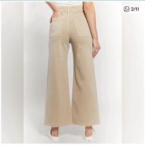 OAT New York High Rise Wide Leg Women’s 8/29 Jeans Raw Hem Oat Milk Ivory